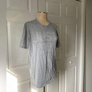 Nike Mens Athletic Cut Gray “Just Do It” Short Sleeve Graphic Tee T-Shirt - M